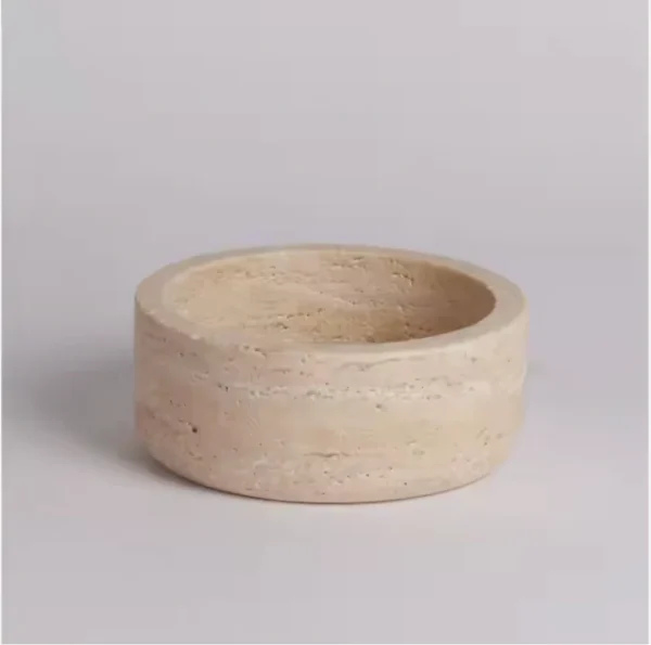 Travertine Pet Bowl Set - Image 3